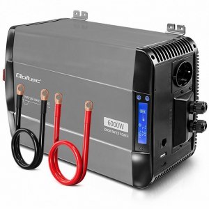 Qoltec Przetwornica napięcia Pure Sine Wave | 12V na 230V | 3000/6000W