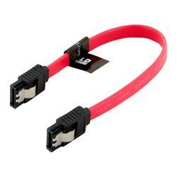 4world Kabel HDD | SATA 3 | SATA-SATA | 20cm |zatrzask czerwony