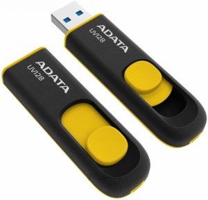 Adata Pendrive  DashDrive UV128 32GB USB 3.2 Gen1 czarno - żółty