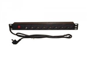 Gembird Listwa zasilająca RACK PDU 1U 16A/230V 8 gniazd Schuko 2m