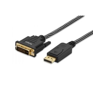 EDNET Kabel adapter Displayport 1080p 60Hz FHD Typ DP/DVI-D (24+1) M/M nylon 2m