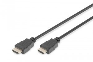 Digitus Kabel połączeniowy HDMI HighSpeed z Ethernetem 4K 24Hz UHD Typ HDMI A/HDMI A M/M 2m Czarny