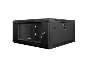 Lanberg Szafa instalacyjna wisząca 19 cali 4U 600X600mm czarna (drzwi szklane)
