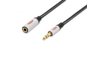 EDNET Kabel przedłużający Audio MiniJack Stereo Typ 3.5mm/3.5mm M/Ż    szary 3m