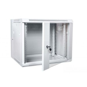 Digitus Szafa wisząca dwusekcyjna 19 12U 635/600/600mm, drzwi szklane, szara (RAL 7035), zmontowana