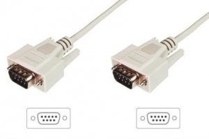 Digitus Kabel połączeniowy RS232 1:1 Typ DSUB9/DSUB9 M/M 3m Szary