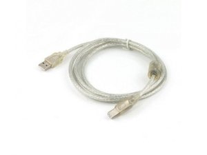 Gembird Kabel USB AM-BM ferryt 1.8m PREMIUM przezroczysty