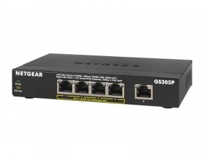 Netgear GS305P switch 5xGbE (4xPoE)
