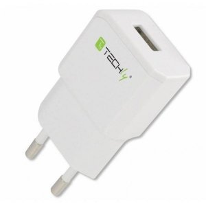 Techly Ładowarka sieciowa slim USB 5V 2.1A biała