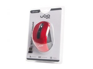 UGo Mysz bezprzewodowa MY-02 2.4GHz 1800DPI optyczna czerwona