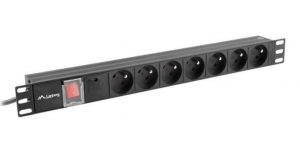 Lanberg Listwa zasilająca Rack PDU  19  1U 16A 7X 230V PL 2m czarna