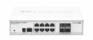 Mikrotik Smart switch CRS112-8P-4S-IN 8X GB , 4X SFP CAGES, 400MHZ CPU, 128MB RAM,
