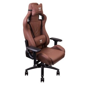 Thermaltake Fotel gamingowy eSports X Fit Real Leather Brown
