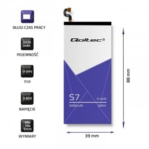 Qoltec Bateria do Samsung Galaxy S7 | 3000mAh