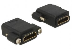 Delock Adapter HDMI(F)- HDMI(F) BECZKA CZARNY