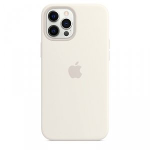 Apple Silikonowe etui z MagSafe do iPhonea 12 Pro Max Białe