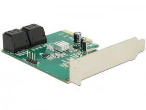 Delock Karta PCI Express Hybrydowa 4 x wewnętrzny SATA 6 Gb/s RAID - Konstrukcja niskoprofilowa