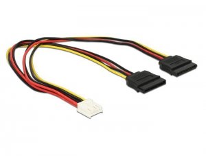 Delock Kabel 2X SATA 15 PIN(F)FLOPPY 4