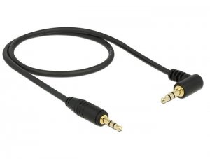 Delock Kabel audio minijack 3.5mm M/M 3pin Kątowy 90 stopni