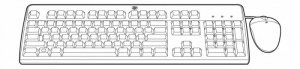 Hewlett Packard Enterprise Zestaw USB CZ Keyboard/Mouse Kit 672097-223