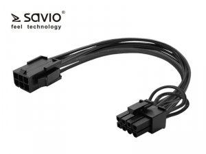 Elmak SAVIO AK-49 Kabel zasilający 6 pin F - PCI Express 8 pin M