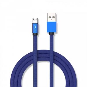 V-tac Kabel USB M - microUSB M 1M 2.4A