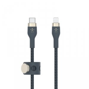 Belkin Kabel BoostCharge USB-C/Lightning Silikonowy w oplocie 2m niebieski