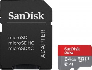 SanDisk Karta Ultra microSDXC 64GB 140MB/s A1 + Adapter SD