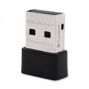 Qoltec Ultraszybki bezprzewodowy mini adapter USB Wi-Fi | standard AC | 650Mbps