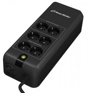 PowerWalker VFD 600 full APFC PSU support 600VA/300W Offline with 6x Schuko outlet, easy battery replacement