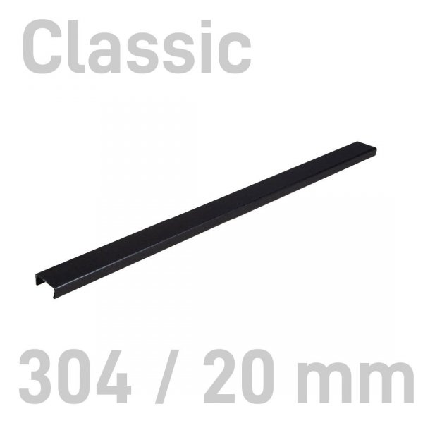 Grzbiety kanałowe MetalBind- O.CHANNEL Classic Czarny - 304/20 mm - 10 sztuk