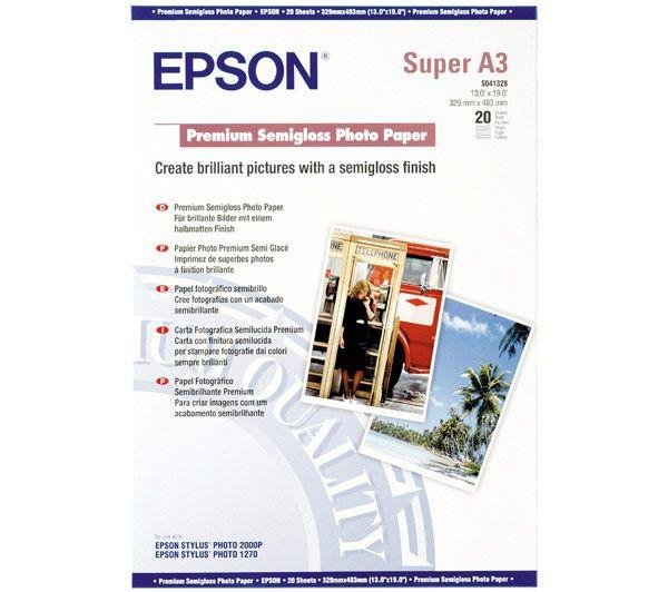 Papier Epson Photo Premium Semigloss A3+ (20 ark) 250 g/m2 S041328