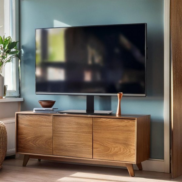 MACLEAN UNIWERSALNY STOJAK DO TV NA SZAFKĘ RTV PODSTAWKA, MAX. 40KG, MAX. VESA 600X400, DLA TV 32-75&quot; MC-386