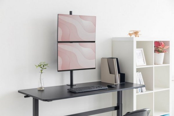 Uchwyt biurkowy pionowy 2xLCD max. 32&quot; 8kg