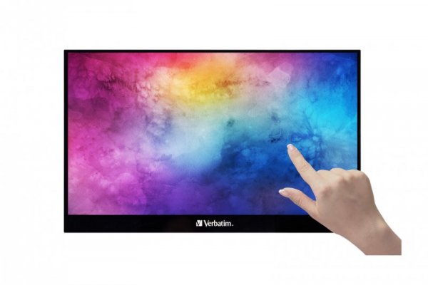 Verbatim 49593 monitor komputerowy 43,9 cm (17.3&quot;) 1920 x 1080 px Full HD LCD Ekran dotykowy Czarny