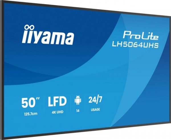 Płaski ekran iiyama LH7564UHS-B1AG 75 IN LCD UHD - 190.5 cm