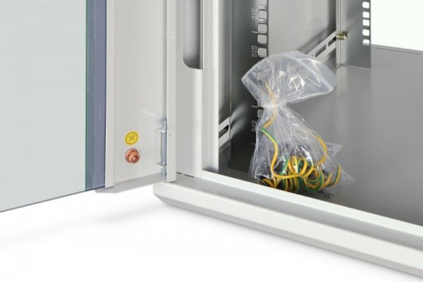 Digitus Szafa sieciowa wisząca Dynamic 19" 7U rack 385x600x600mm, drzwi szyba, szara, niezłożona, 60kg