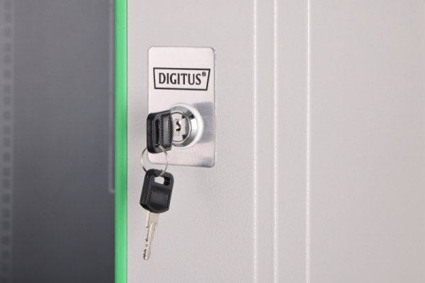 Digitus Szafa sieciowa wisząca Dynamic 19" 12U rack 607x600x600mm, drzwi szyba, szara, niezłożona, 60kg