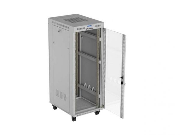 Lanberg Szafa instalacyjna rack stojąca 19" 32U 600x800 szara drzwi     przeszkolne  LCD ( Flat pack)