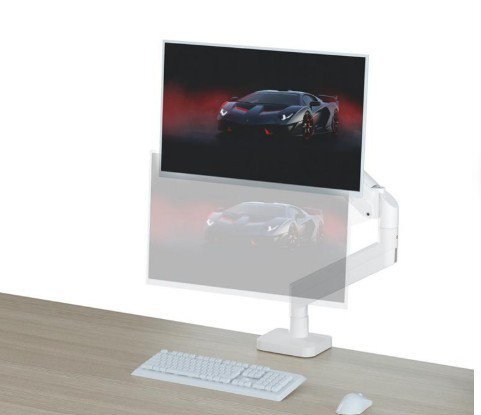 Gembird Ramię biurkowe, regulowane na monitor od 17 do 32 cala,    obciążenie do 10 kg, kolor biały