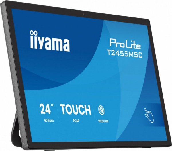 IIYAMA Monitor 24 cale T2455MSC-B2 POJ.10PKT.IPS,HDMI,DP,USB3.0,CAM,MIC,   FHD 120Hz