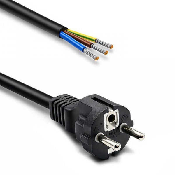 Qoltec Kabel zasilający SCHUKO CEE 7/7 (E/F) | miedź Cu | odizolowany lutowany | 3x1.5mm2 | 1.8m