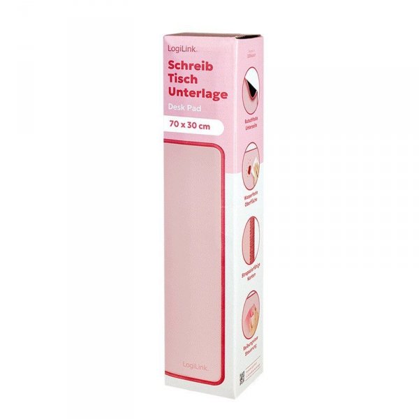 LogiLink Podkładka na klawiaturę i mysz, XXL, różowa