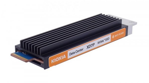 Kioxia Dysk SSD XD7P 7680GB E1.S NVMe Gen.4 1x4 DWPD 1 3D TLC BiCS Flash Data Center NVMe SED PLP