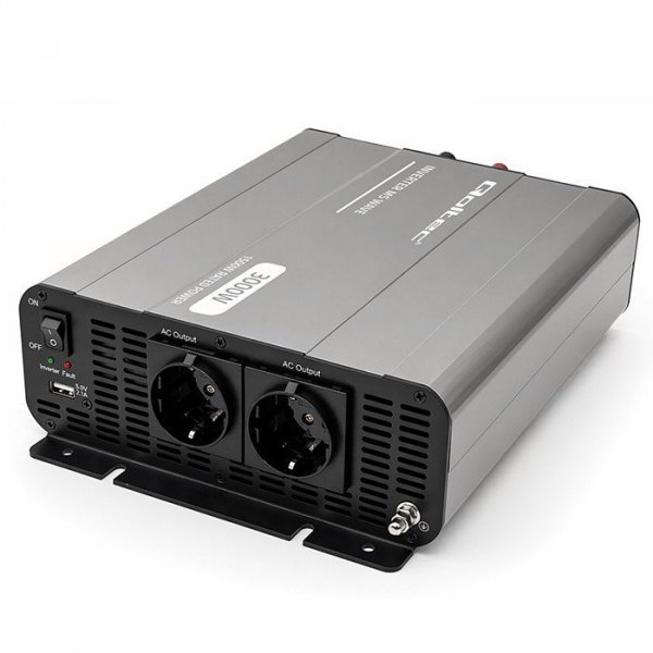 Qoltec Przetwornica napięcia MS Wave | 12V na 230V | 1500/3000W