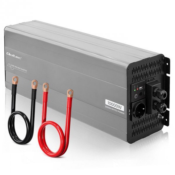 Qoltec Przetwornica napięcia Pure Sine Wave | 24V na 230V |  5000/10000W