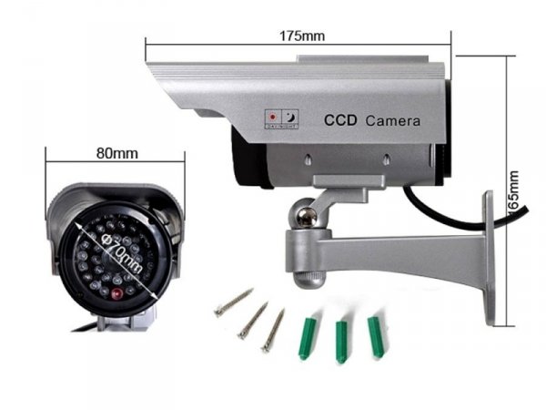 CEE Atrapa kamery Solarna migajaca LED SOL1200                                    w zestawie naklejka