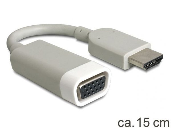 Delock Adapter HDMI-A(M)-&gt;VGA(F) 15cm