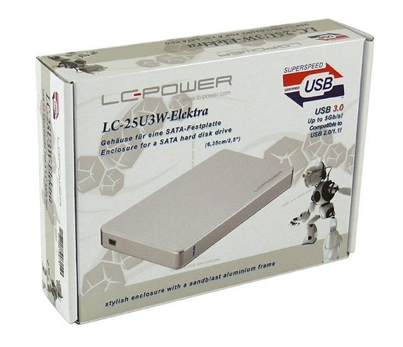 LC-POWER OBUDOWA 2,5SATA LC-25U3W-ELEKTRA USB 3.0                LC-POWER OBUDOWA 2,5&quot; LC-25U3W-ELEKTRA USB 3.0 BIAŁA ULTRA