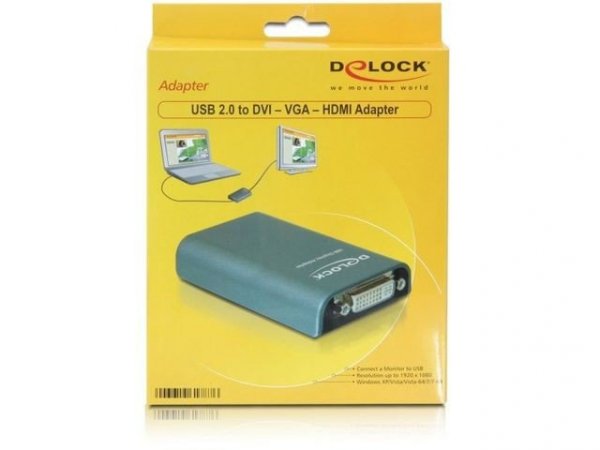Delock Adapter USB-&gt;DVI/VGA/HDMI